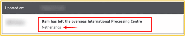 Royal Mail: Item Has Left the Overseas International Processing Centre ...